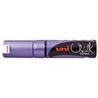 Uni Wet Erase Liquid Chalk Marker 8.0mm Chisel Tip Metallic Violet PWE8K